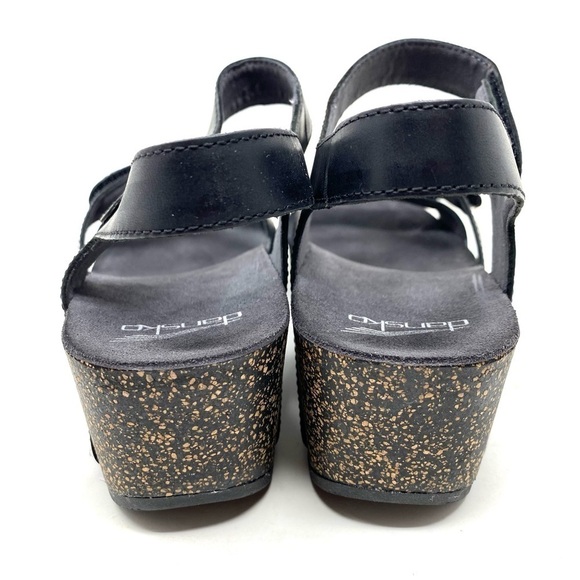 Dansko SAVANNAH BLACK WAXY BURNISHED Sandals - Picture 4 of 7